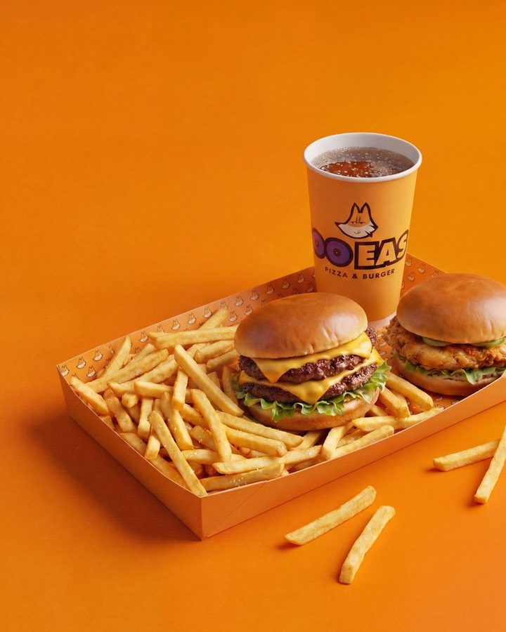 Vassoio street food con packaging brandizzato